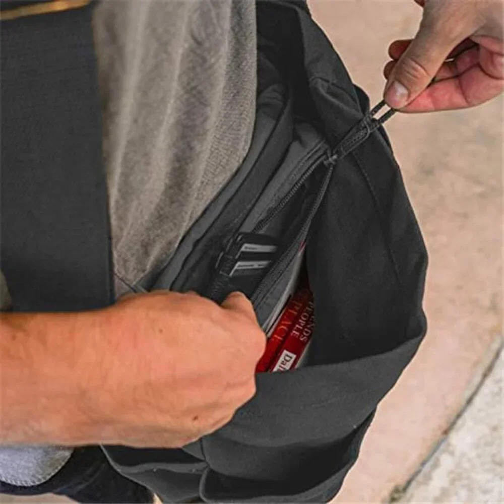 Canvas Messenger Bag Military Laptop Shoulder Crossbody 15.6in Large